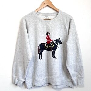 Aborist Royal Canadian Mounted Police Sweatshirt Size L Gray Crew Equestrian Men